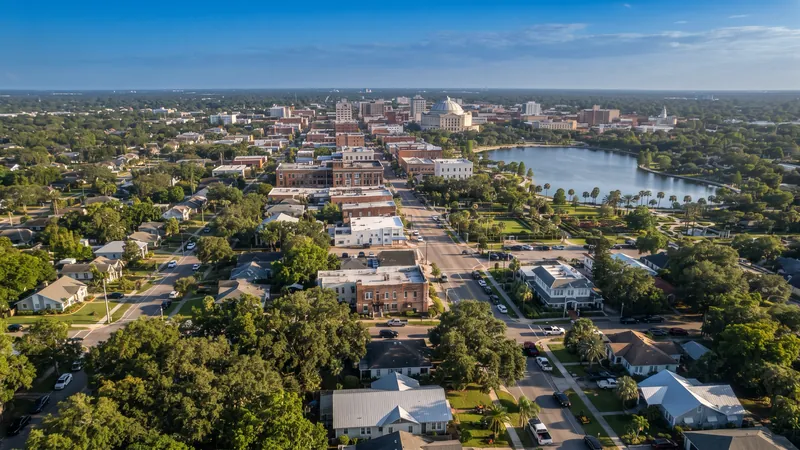 Aerial view of Lakeland, FL